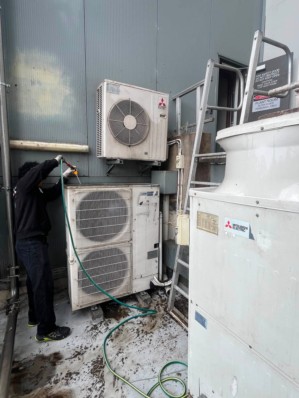 Coil cleaning on commercial outdoor units
